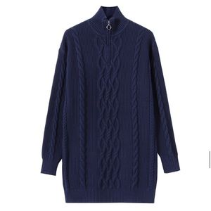 Aritzia Sunday Best Demi Chunky Cable Knit Ribbed Sweater Dress
